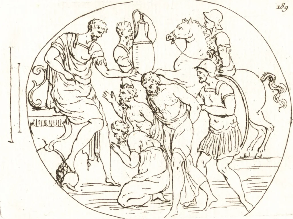 An illustration from Recueil de trois cent têtes et sujets de composition [graphic], 1775, leaf 198