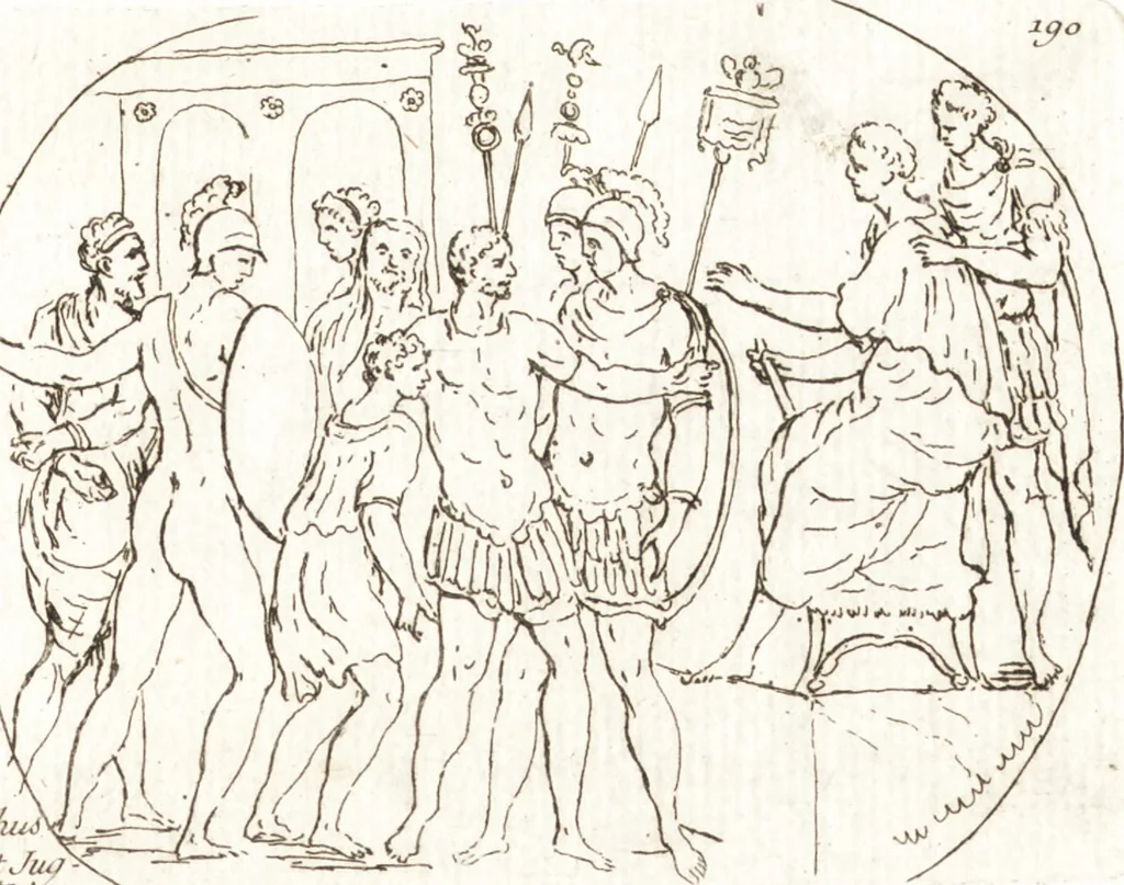 An illustration from Recueil de trois cent têtes et sujets de composition [graphic], 1775, leaf 198