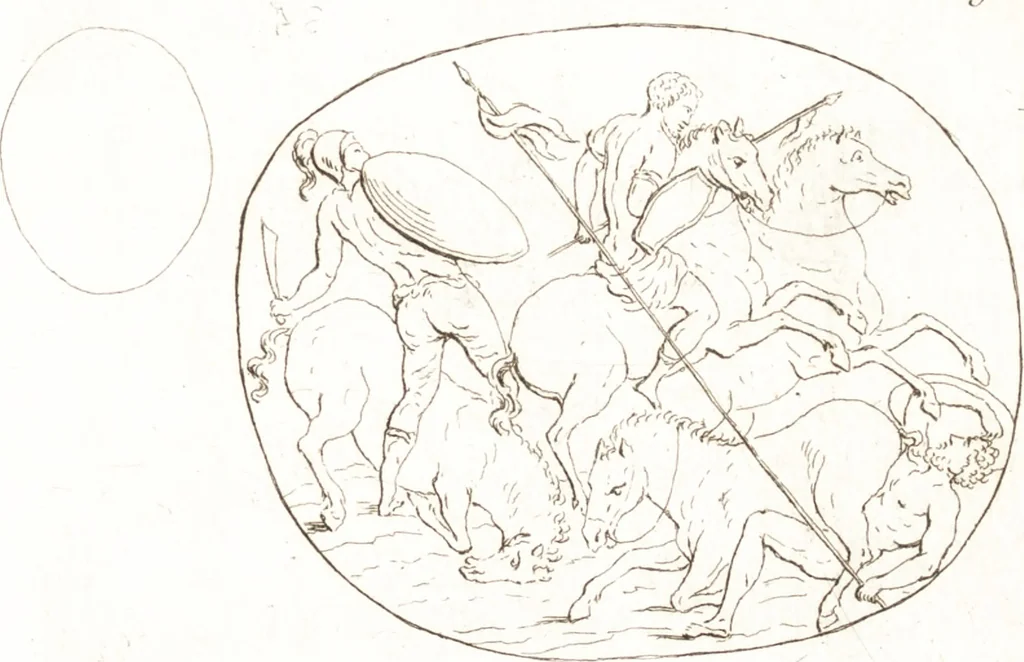 An illustration from Recueil de trois cent têtes et sujets de composition [graphic], 1775, leaf 200