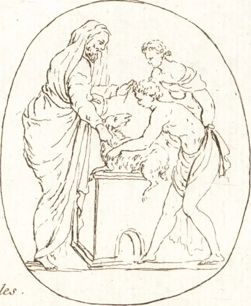 An illustration from Recueil de trois cent têtes et sujets de composition [graphic], 1775, leaf 204