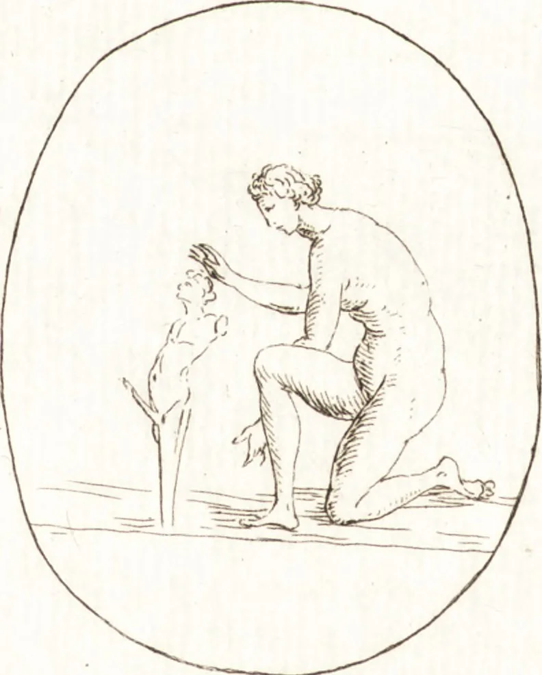 An illustration from Recueil de trois cent têtes et sujets de composition [graphic], 1775, leaf 218