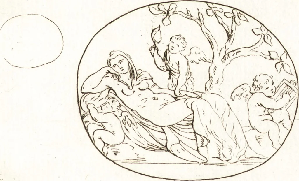 An illustration from Recueil de trois cent têtes et sujets de composition [graphic], 1775, leaf 226