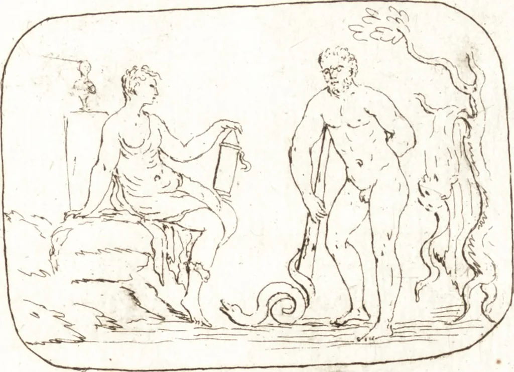 An illustration from Recueil de trois cent têtes et sujets de composition [graphic], 1775, leaf 246