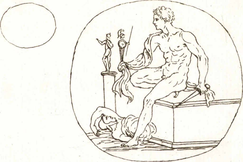 An illustration from Recueil de trois cent têtes et sujets de composition [graphic], 1775, leaf 252