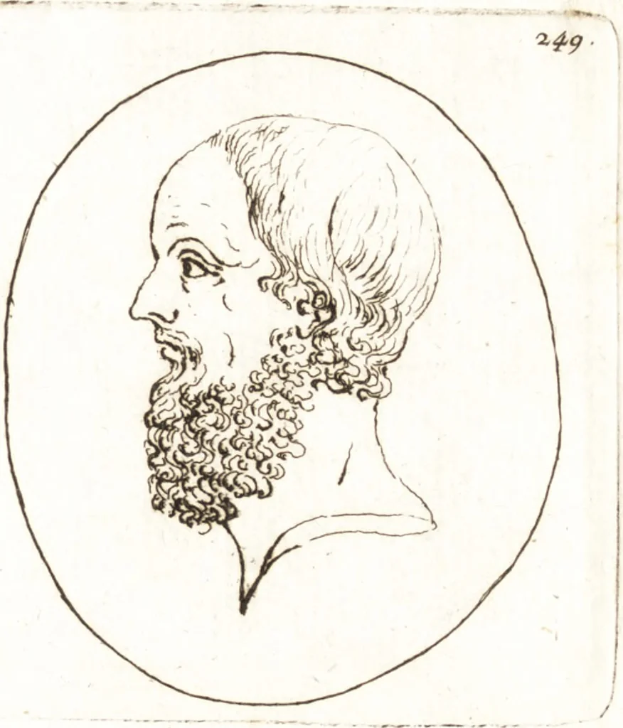 An illustration from Recueil de trois cent têtes et sujets de composition [graphic], 1775, leaf 258
