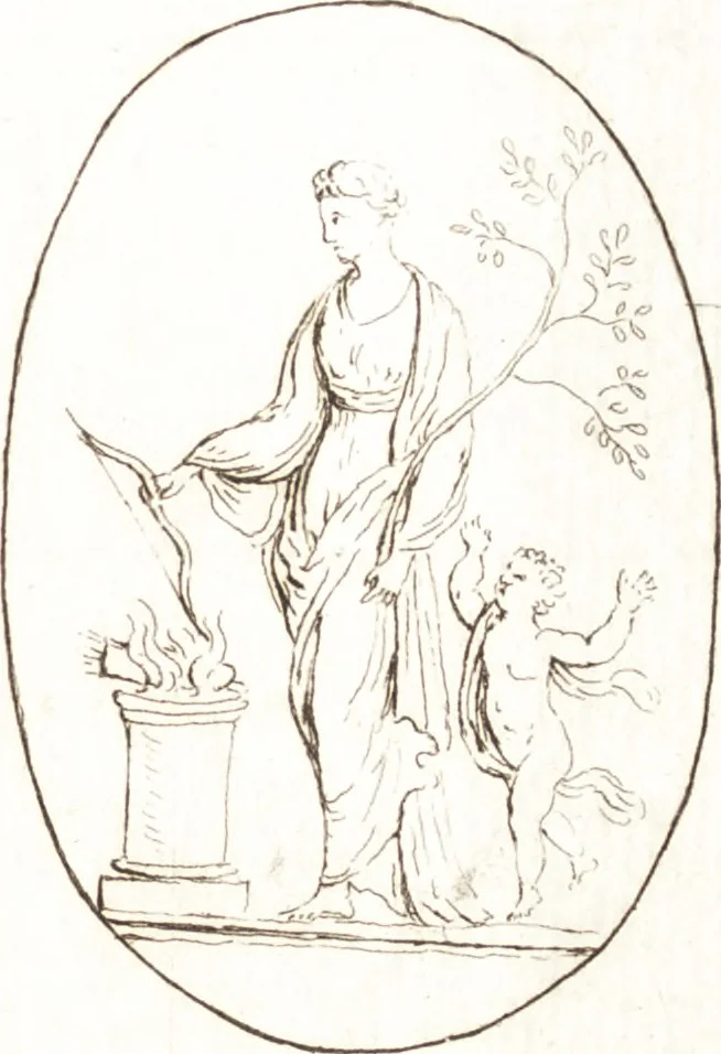 An illustration from Recueil de trois cent têtes et sujets de composition [graphic], 1775, leaf 302