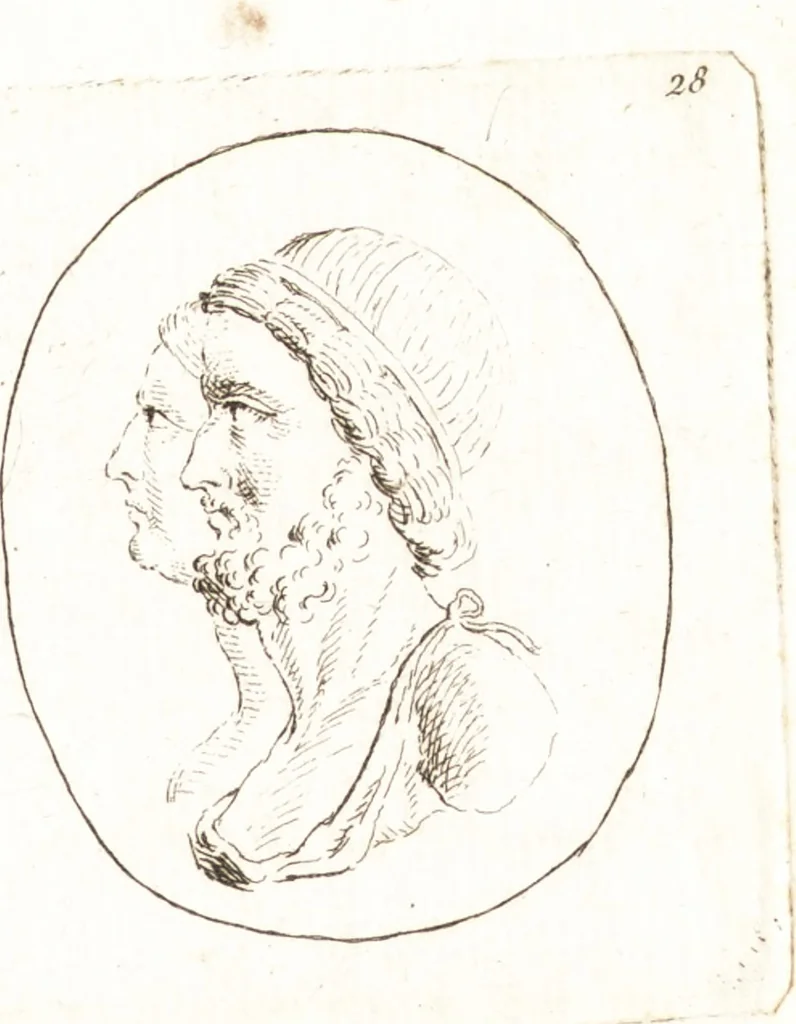 An illustration from Recueil de trois cent têtes et sujets de composition [graphic], 1775, leaf 36