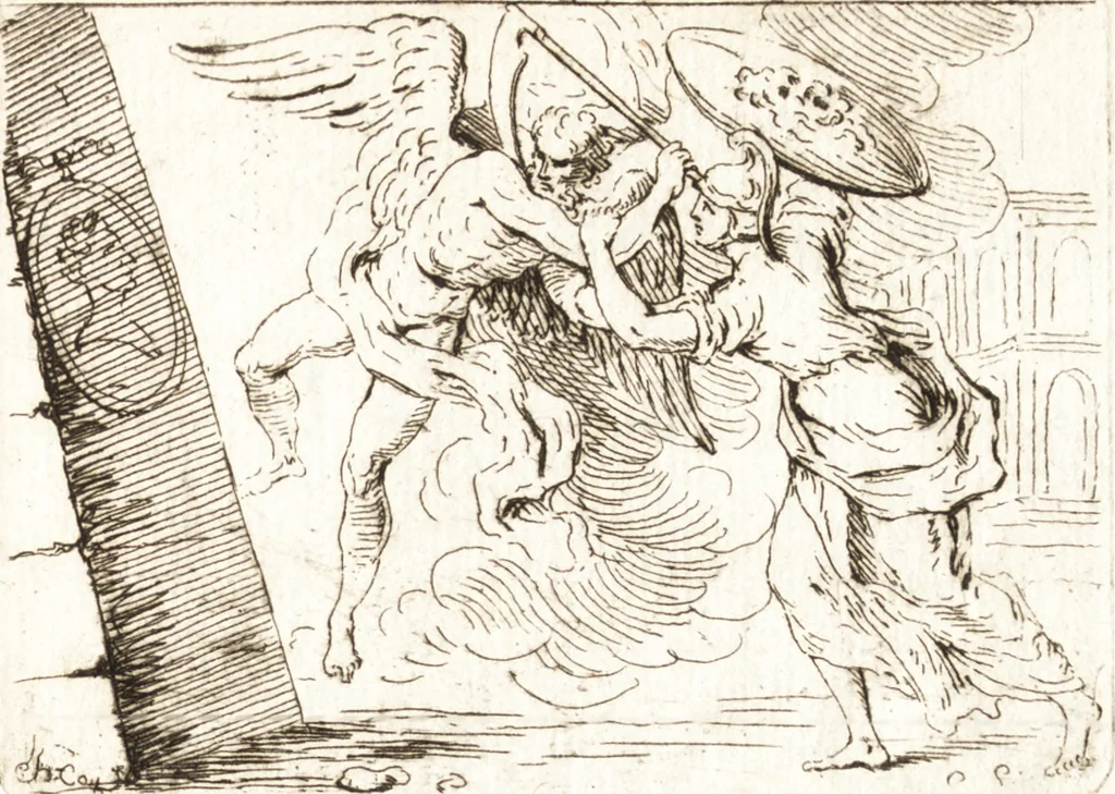 An illustration from Recueil de trois cent têtes et sujets de composition [graphic], 1775, leaf 6