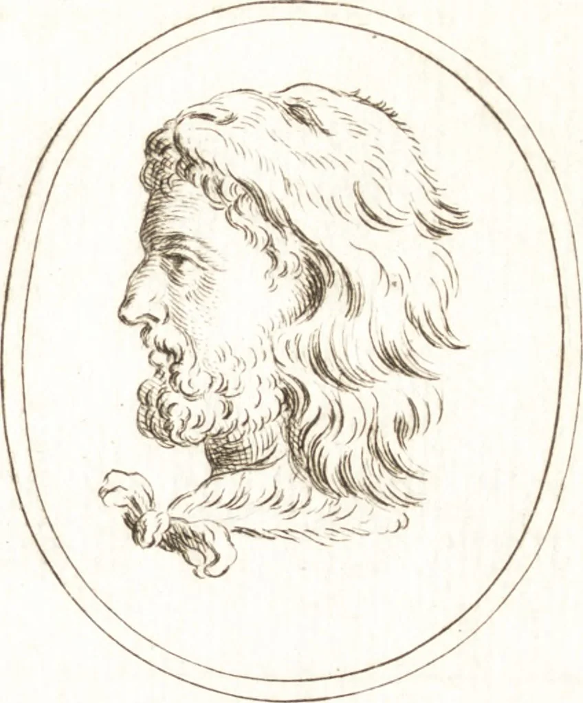An illustration from Recueil de trois cent têtes et sujets de composition [graphic], 1775, leaf 76