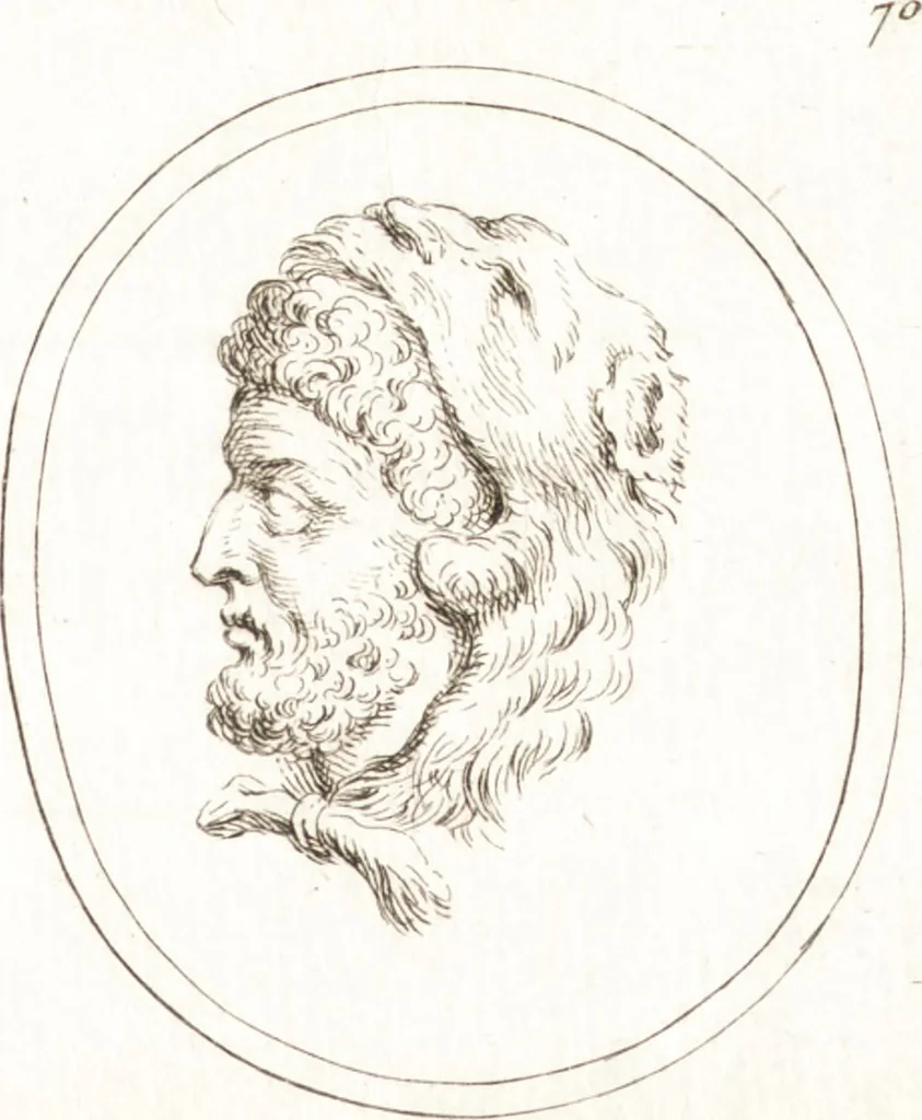 An illustration from Recueil de trois cent têtes et sujets de composition [graphic], 1775, leaf 78