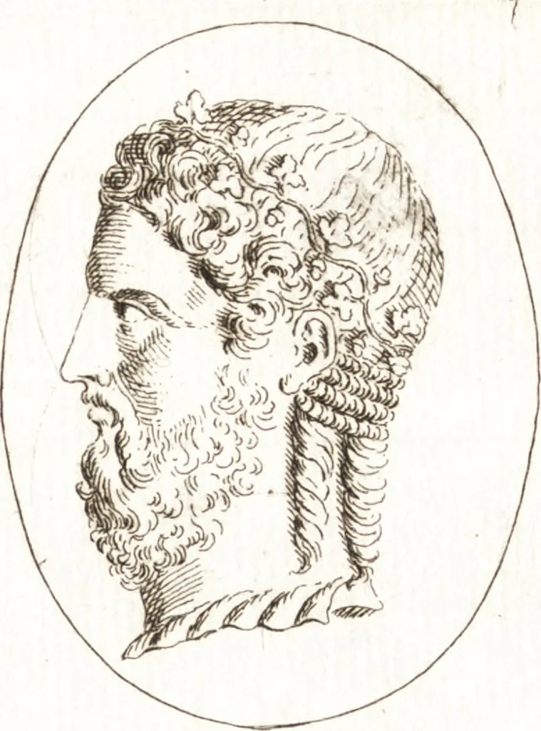 An illustration from Recueil de trois cent têtes et sujets de composition [graphic], 1775, leaf 90