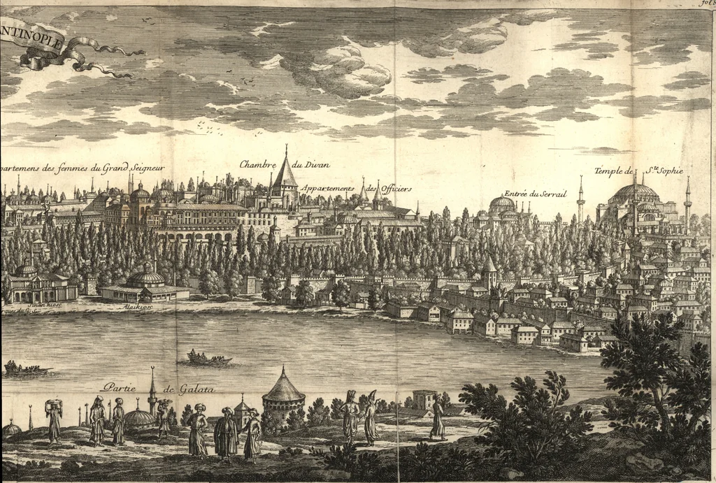 An illustration from Relation nouvelle d'un voyage de Constantinople : enrichie de plans levez par l'auteur sur les lieux, & des figures de tout ce qu'il y a de plus remarquable dans cette ville, 1680, leaf 110