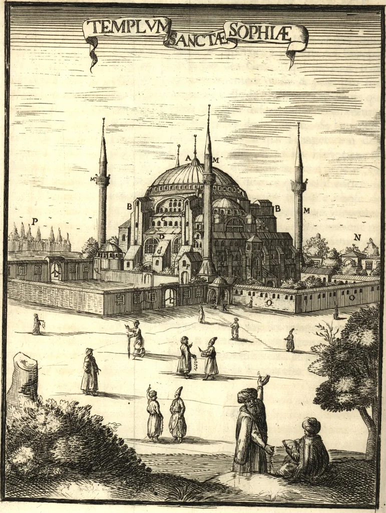 An illustration from Relation nouvelle d'un voyage de Constantinople : enrichie de plans levez par l'auteur sur les lieux, & des figures de tout ce qu'il y a de plus remarquable dans cette ville, 1680, leaf 155