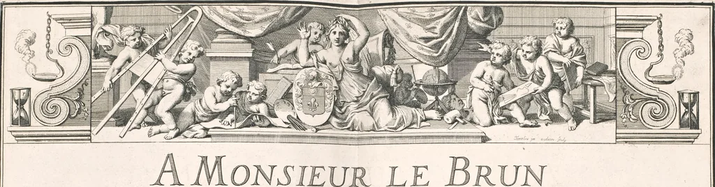 An illustration from Sentimens des plus habiles peintres du tems, sur la pratique de la peinture et sculpture : recueillis & mis en tables de preceptes, avec six discours academiques, extraits des conferences tenuës en l'Academie Royale desdits arts ... par Henry Testelin, peintre du roi, professeur & secretaire en ladite Academie, 1680, leaf 19
