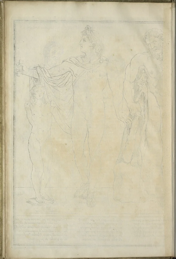 An illustration from Sentimens des plus habiles peintres du tems, sur la pratique de la peinture et sculpture : recueillis & mis en tables de preceptes, avec six discours academiques, extraits des conferences tenuës en l'Academie Royale desdits arts ... par Henry Testelin, peintre du roi, professeur & secretaire en ladite Academie, 1680, leaf 37