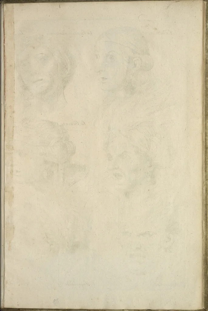 An illustration from Sentimens des plus habiles peintres du tems, sur la pratique de la peinture et sculpture : recueillis & mis en tables de preceptes, avec six discours academiques, extraits des conferences tenuës en l'Academie Royale desdits arts ... par Henry Testelin, peintre du roi, professeur & secretaire en ladite Academie, 1680, leaf 56