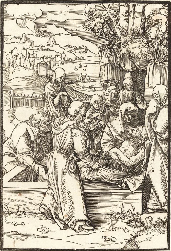 An illustration from Speculum passionis Domini Nostri Ihesu Christi : in quo relucẽt hec omnia singulariter vere & absolute, puta omnis p[er]fectio yerarchie, omniũ fidelium beatitudo, omnes virtutes, dona, fructus, et spiritualiũ bonorũ omnium efficacia, quod in fine prime partis huius speculi manifestissime cõprobat̃, 1507, leaf 133