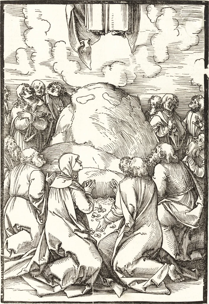 An illustration from Speculum passionis Domini Nostri Ihesu Christi : in quo relucẽt hec omnia singulariter vere & absolute, puta omnis p[er]fectio yerarchie, omniũ fidelium beatitudo, omnes virtutes, dona, fructus, et spiritualiũ bonorũ omnium efficacia, quod in fine prime partis huius speculi manifestissime cõprobat̃, 1507, leaf 151
