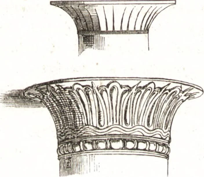 An illustration from Der Stil in den technischen und tektonischen Künsten, oder, Praktische Aesthetik : ein Handbuch für Techniker, Künstler und Kunstfreunde, 1860, leaf 103