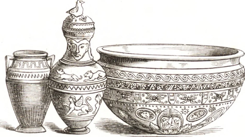 An illustration from Der Stil in den technischen und tektonischen Künsten, oder, Praktische Aesthetik : ein Handbuch für Techniker, Künstler und Kunstfreunde, 1860, leaf 144