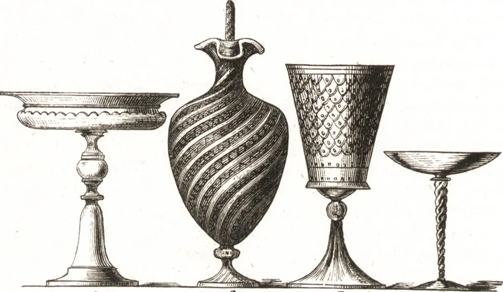 An illustration from Der Stil in den technischen und tektonischen Künsten, oder, Praktische Aesthetik : ein Handbuch für Techniker, Künstler und Kunstfreunde, 1860, leaf 213