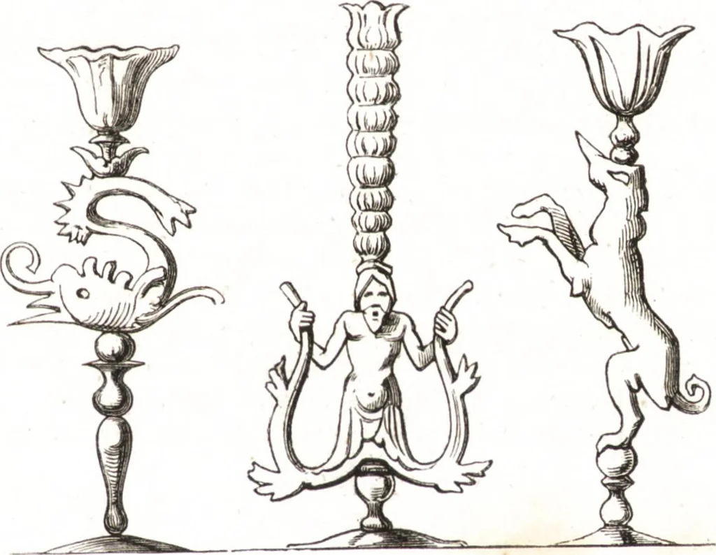 An illustration from Der Stil in den technischen und tektonischen Künsten, oder, Praktische Aesthetik : ein Handbuch für Techniker, Künstler und Kunstfreunde, 1860, leaf 218