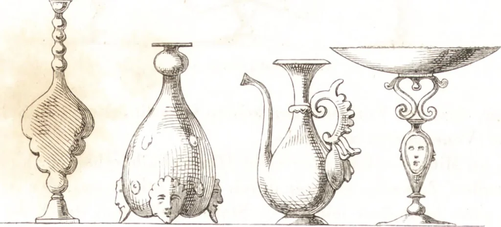 An illustration from Der Stil in den technischen und tektonischen Künsten, oder, Praktische Aesthetik : ein Handbuch für Techniker, Künstler und Kunstfreunde, 1860, leaf 219