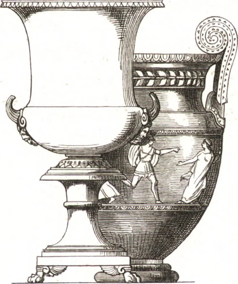 An illustration from Der Stil in den technischen und tektonischen Künsten, oder, Praktische Aesthetik : ein Handbuch für Techniker, Künstler und Kunstfreunde, 1860, leaf 28