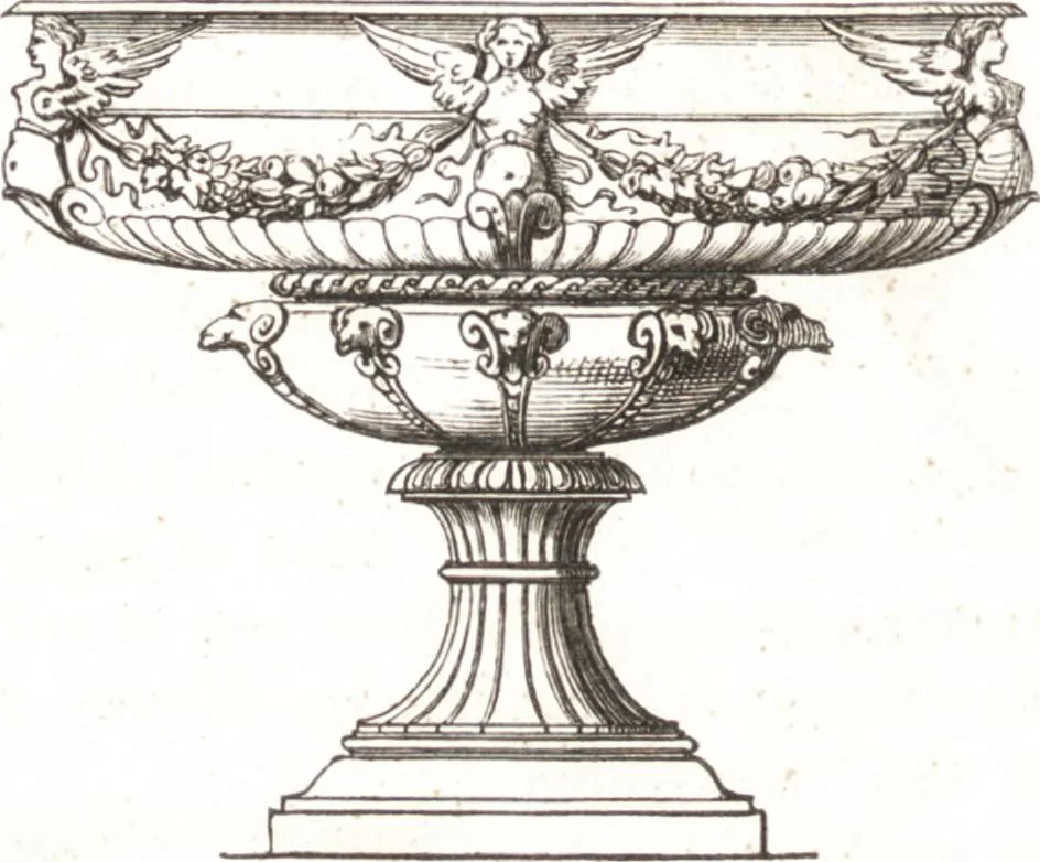 An illustration from Der Stil in den technischen und tektonischen Künsten, oder, Praktische Aesthetik : ein Handbuch für Techniker, Künstler und Kunstfreunde, 1860, leaf 29
