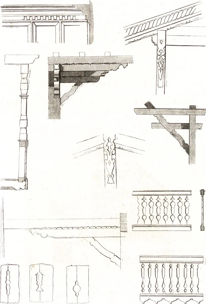 An illustration from Der Stil in den technischen und tektonischen Künsten, oder, Praktische Aesthetik : ein Handbuch für Techniker, Künstler und Kunstfreunde, 1860, leaf 320