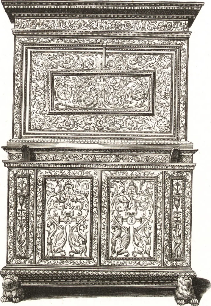 An illustration from Der Stil in den technischen und tektonischen Künsten, oder, Praktische Aesthetik : ein Handbuch für Techniker, Künstler und Kunstfreunde, 1860, leaf 346