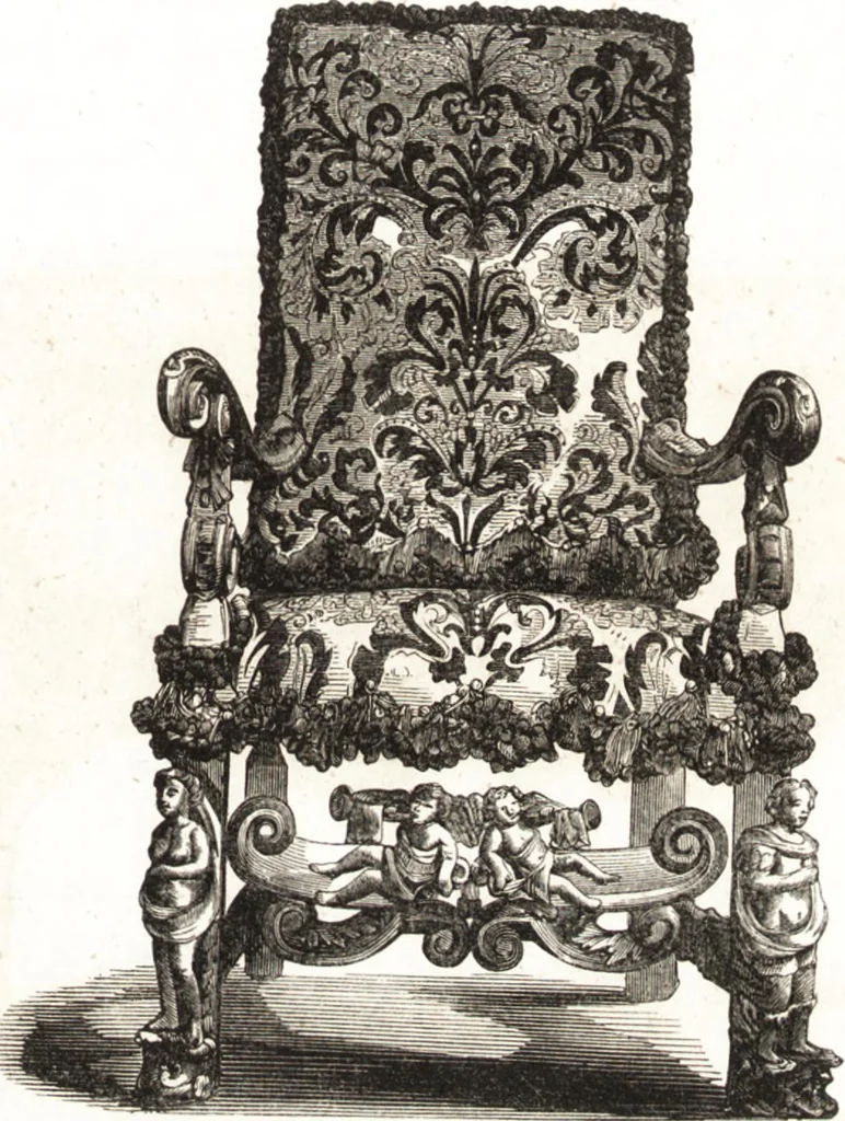An illustration from Der Stil in den technischen und tektonischen Künsten, oder, Praktische Aesthetik : ein Handbuch für Techniker, Künstler und Kunstfreunde, 1860, leaf 354