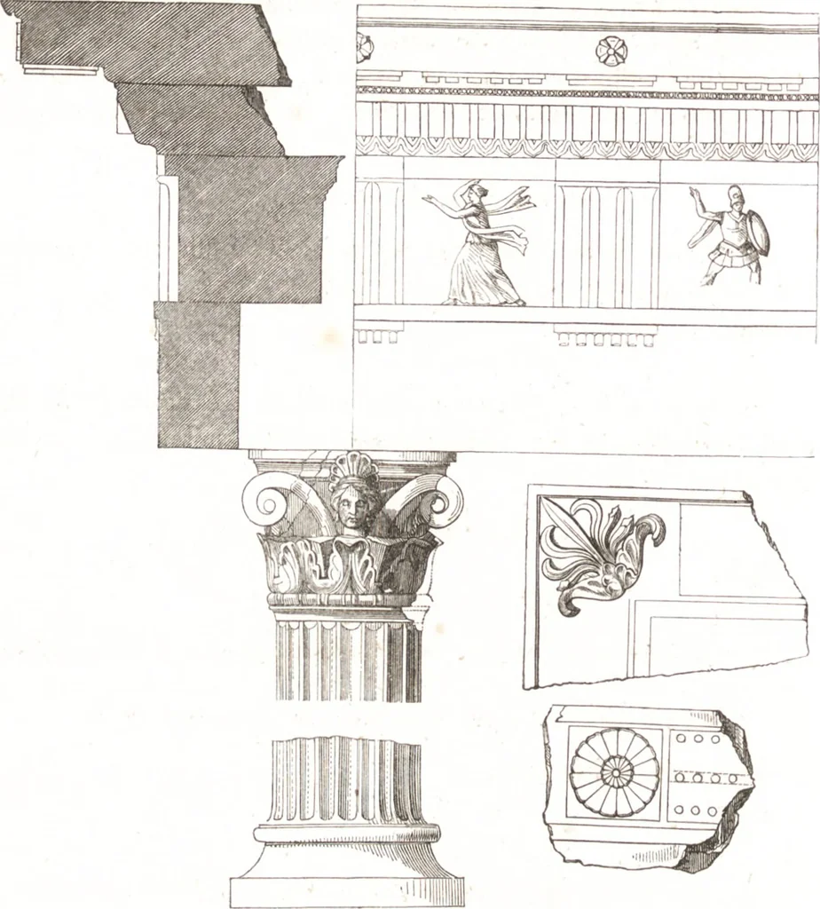 An illustration from Der Stil in den technischen und tektonischen Künsten, oder, Praktische Aesthetik : ein Handbuch für Techniker, Künstler und Kunstfreunde, 1860, leaf 465