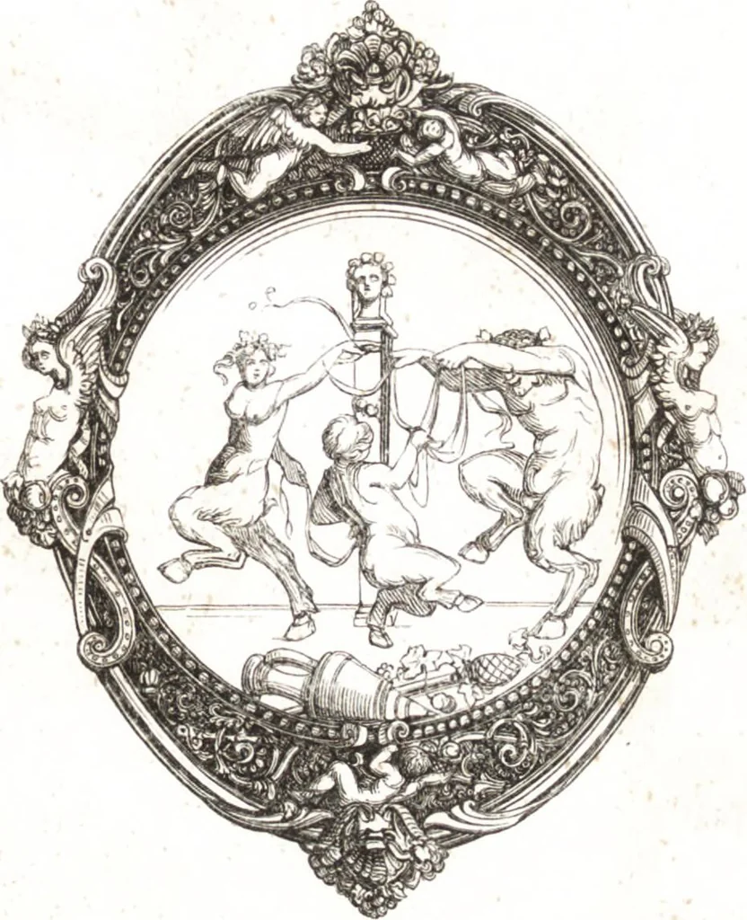 An illustration from Der Stil in den technischen und tektonischen Künsten, oder, Praktische Aesthetik : ein Handbuch für Techniker, Künstler und Kunstfreunde, 1860, leaf 502