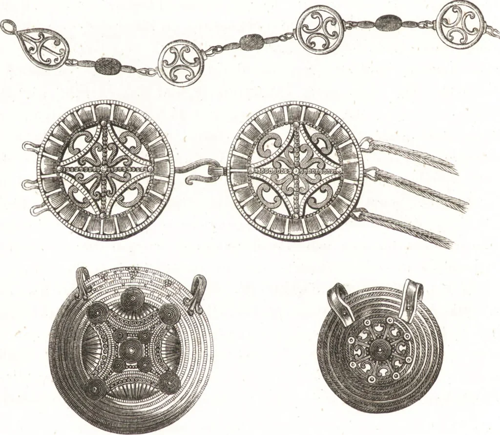 An illustration from Der Stil in den technischen und tektonischen Künsten, oder, Praktische Aesthetik : ein Handbuch für Techniker, Künstler und Kunstfreunde, 1860, leaf 505
