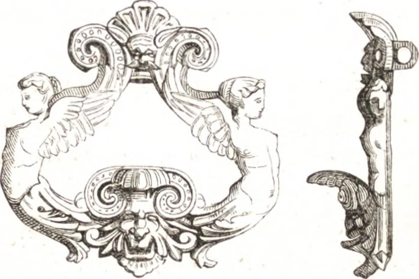 An illustration from Der Stil in den technischen und tektonischen Künsten, oder, Praktische Aesthetik : ein Handbuch für Techniker, Künstler und Kunstfreunde, 1860, leaf 554