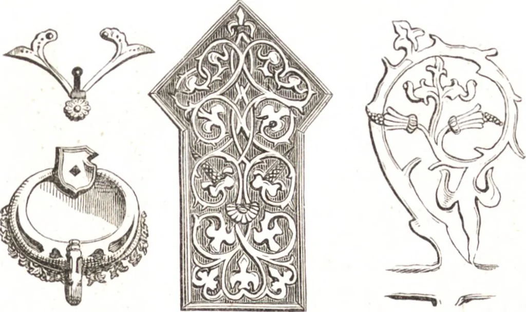 An illustration from Der Stil in den technischen und tektonischen Künsten, oder, Praktische Aesthetik : ein Handbuch für Techniker, Künstler und Kunstfreunde, 1860, leaf 564