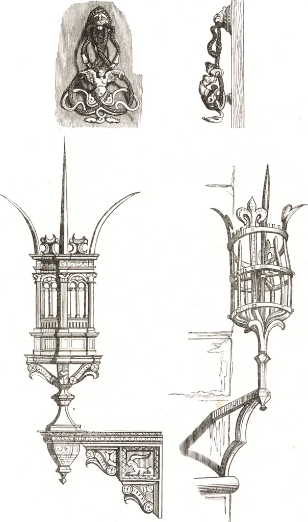An illustration from Der Stil in den technischen und tektonischen Künsten, oder, Praktische Aesthetik : ein Handbuch für Techniker, Künstler und Kunstfreunde, 1860, leaf 566