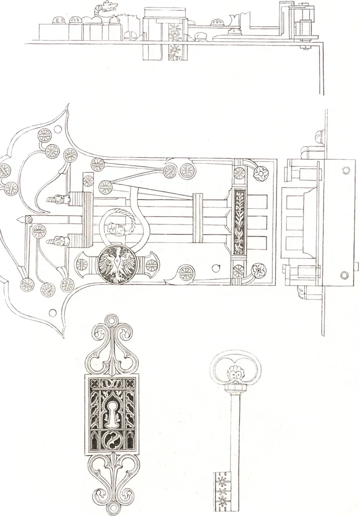 An illustration from Der Stil in den technischen und tektonischen Künsten, oder, Praktische Aesthetik : ein Handbuch für Techniker, Künstler und Kunstfreunde, 1860, leaf 568