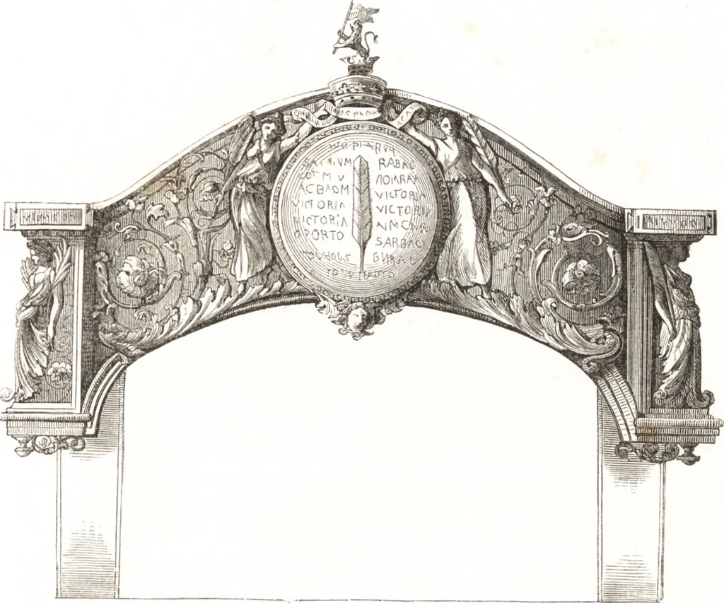 An illustration from Der Stil in den technischen und tektonischen Künsten, oder, Praktische Aesthetik : ein Handbuch für Techniker, Künstler und Kunstfreunde, 1860, leaf 600