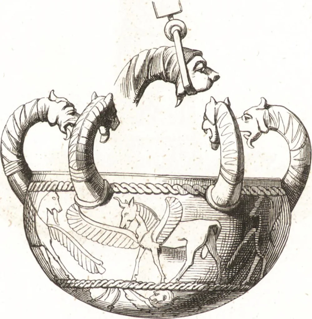 An illustration from Der Stil in den technischen und tektonischen Künsten, oder, Praktische Aesthetik : ein Handbuch für Techniker, Künstler und Kunstfreunde, 1860, leaf 67