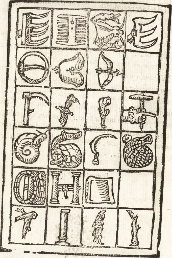 An illustration from Thesavrvs artificiosae memoriae : concionatoribus, philosophis, medicis, iuristis, oratoribus, procuratoribus, caeterisq; bonarum litterarum amatoribus, negociatoribus insuper alijsq; similibus, tenacem ac firmam rerum memoriam cupientibus, perutilis : ac omnes sui amatores & possessores valde locupletans, insimulq; decorant : cum rerum c[ae]lestium atq; terrestrium tenax, ac tutum scrinium esse possit, 1579, leaf 233