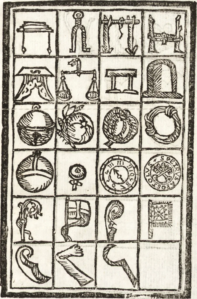 An illustration from Thesavrvs artificiosae memoriae : concionatoribus, philosophis, medicis, iuristis, oratoribus, procuratoribus, caeterisq; bonarum litterarum amatoribus, negociatoribus insuper alijsq; similibus, tenacem ac firmam rerum memoriam cupientibus, perutilis : ac omnes sui amatores & possessores valde locupletans, insimulq; decorant : cum rerum c[ae]lestium atq; terrestrium tenax, ac tutum scrinium esse possit, 1579, leaf 236