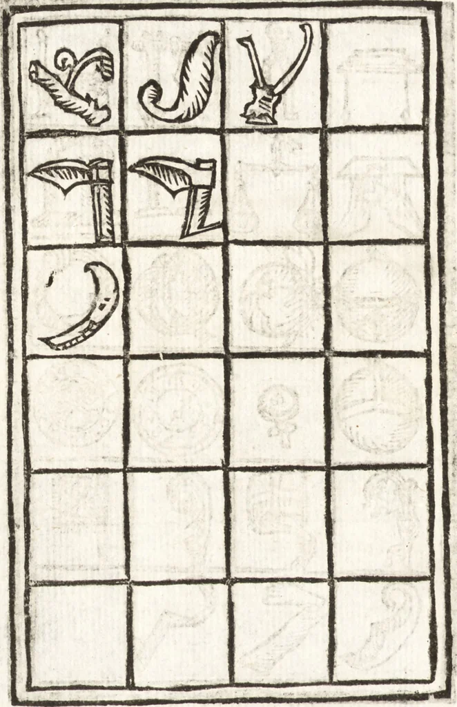 An illustration from Thesavrvs artificiosae memoriae : concionatoribus, philosophis, medicis, iuristis, oratoribus, procuratoribus, caeterisq; bonarum litterarum amatoribus, negociatoribus insuper alijsq; similibus, tenacem ac firmam rerum memoriam cupientibus, perutilis : ac omnes sui amatores & possessores valde locupletans, insimulq; decorant : cum rerum c[ae]lestium atq; terrestrium tenax, ac tutum scrinium esse possit, 1579, leaf 237