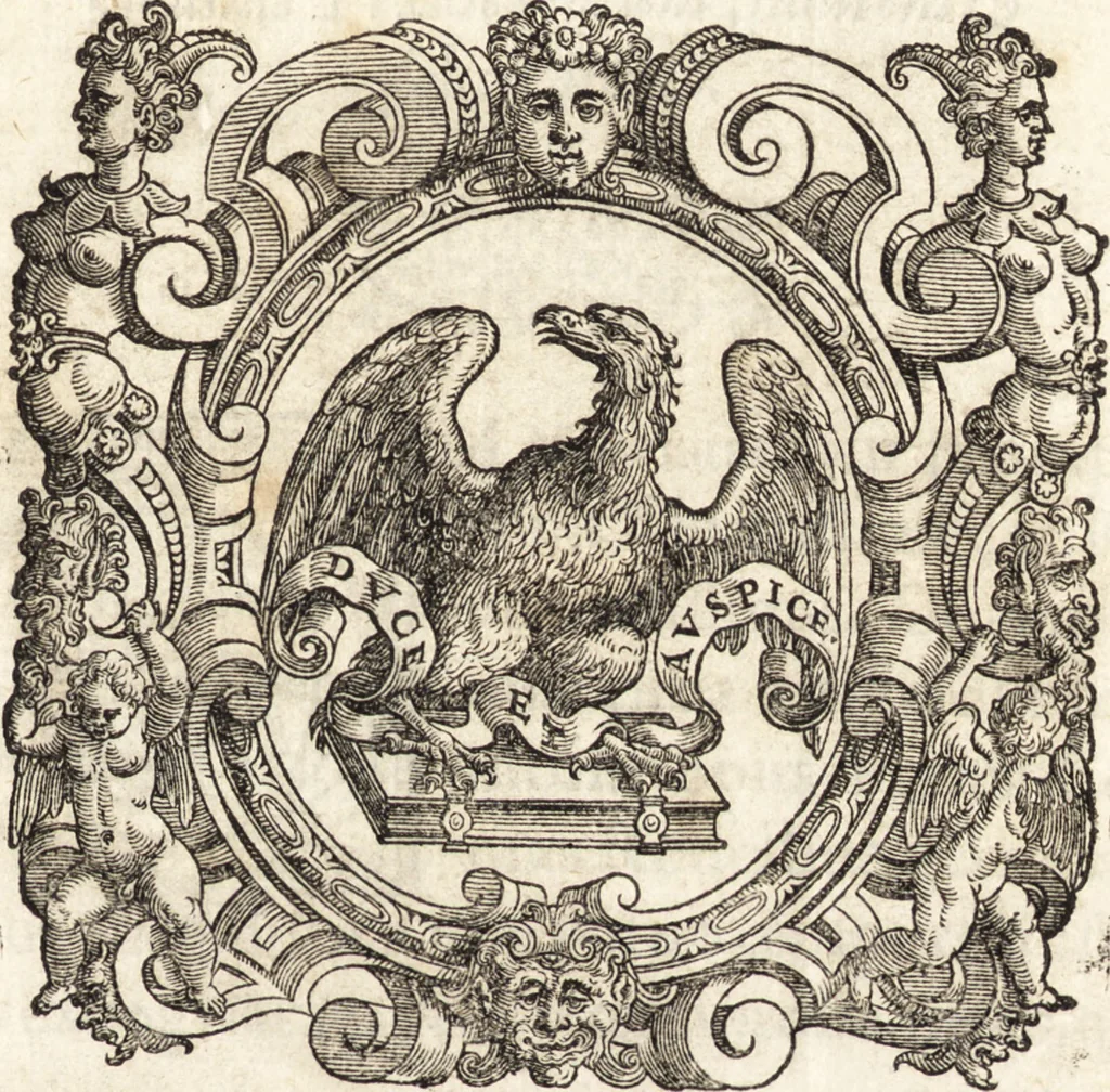 An illustration from Thesavrvs artificiosae memoriae : concionatoribus, philosophis, medicis, iuristis, oratoribus, procuratoribus, caeterisq; bonarum litterarum amatoribus, negociatoribus insuper alijsq; similibus, tenacem ac firmam rerum memoriam cupientibus, perutilis : ac omnes sui amatores & possessores valde locupletans, insimulq; decorant : cum rerum c[ae]lestium atq; terrestrium tenax, ac tutum scrinium esse possit, 1579, leaf 6