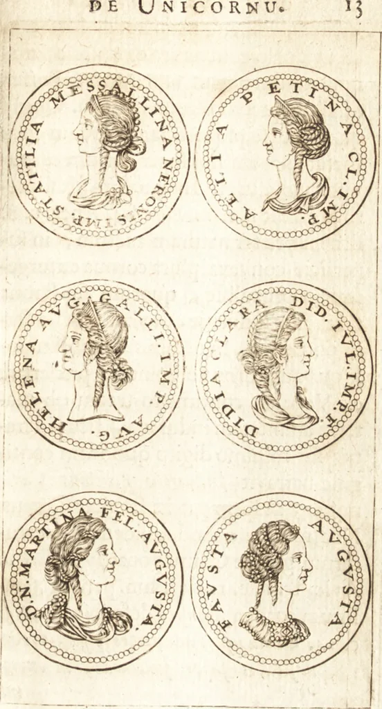 An illustration from Thomae Bartholini De unicornu observationes novae : secunda editione auctiores & emendatiores editae a filio Casparo Bartholino, 1678, leaf 32