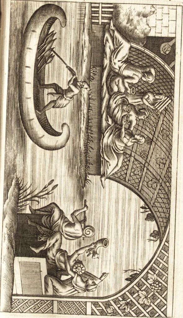 An illustration from Thomae Bartholini De unicornu observationes novae : secunda editione auctiores & emendatiores editae a filio Casparo Bartholino, 1678, leaf 332