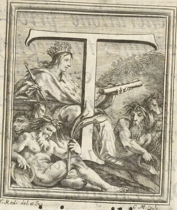An illustration from Thomae Dempsteri a muresk Scoti pandectarum in Pisano Lyceo professoris ordinarii De Etruria regali libri septem : opus postumum in duas partes divisum, 1723, leaf 10