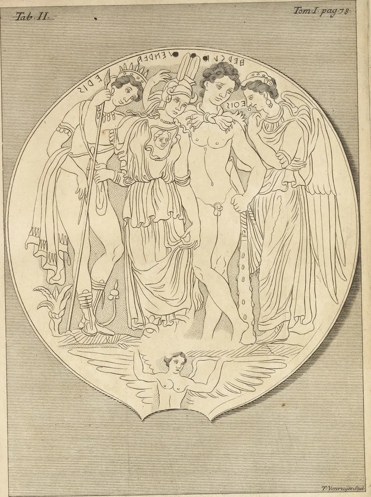 An illustration from Thomae Dempsteri a muresk Scoti pandectarum in Pisano Lyceo professoris ordinarii De Etruria regali libri septem : opus postumum in duas partes divisum, 1723, leaf 130