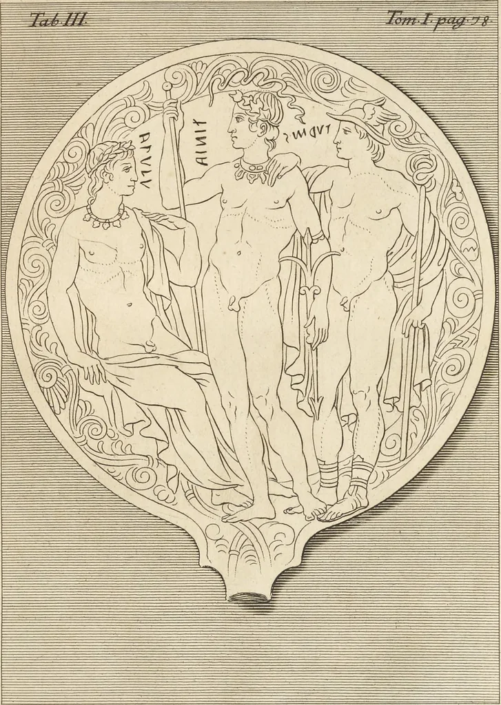 An illustration from Thomae Dempsteri a muresk Scoti pandectarum in Pisano Lyceo professoris ordinarii De Etruria regali libri septem : opus postumum in duas partes divisum, 1723, leaf 132